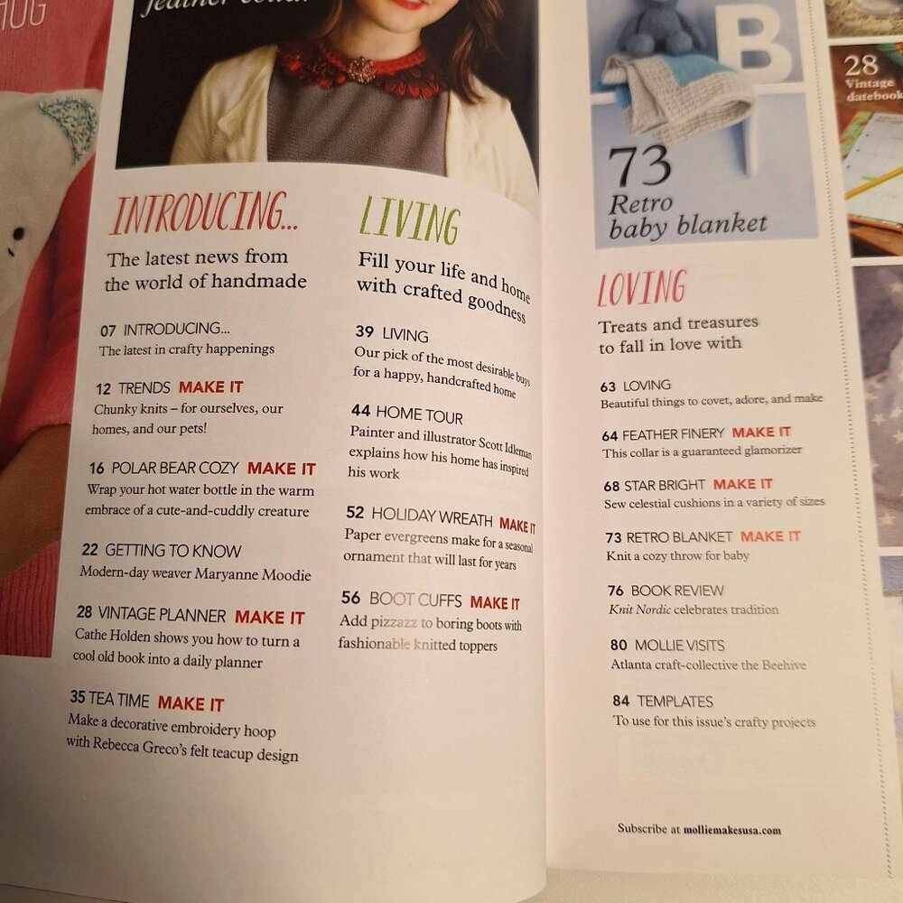 Issue 7 Mollie Makes December 2014 UK Magazine US Edition Winter Maryanne Moodie - Picture 4 of 12